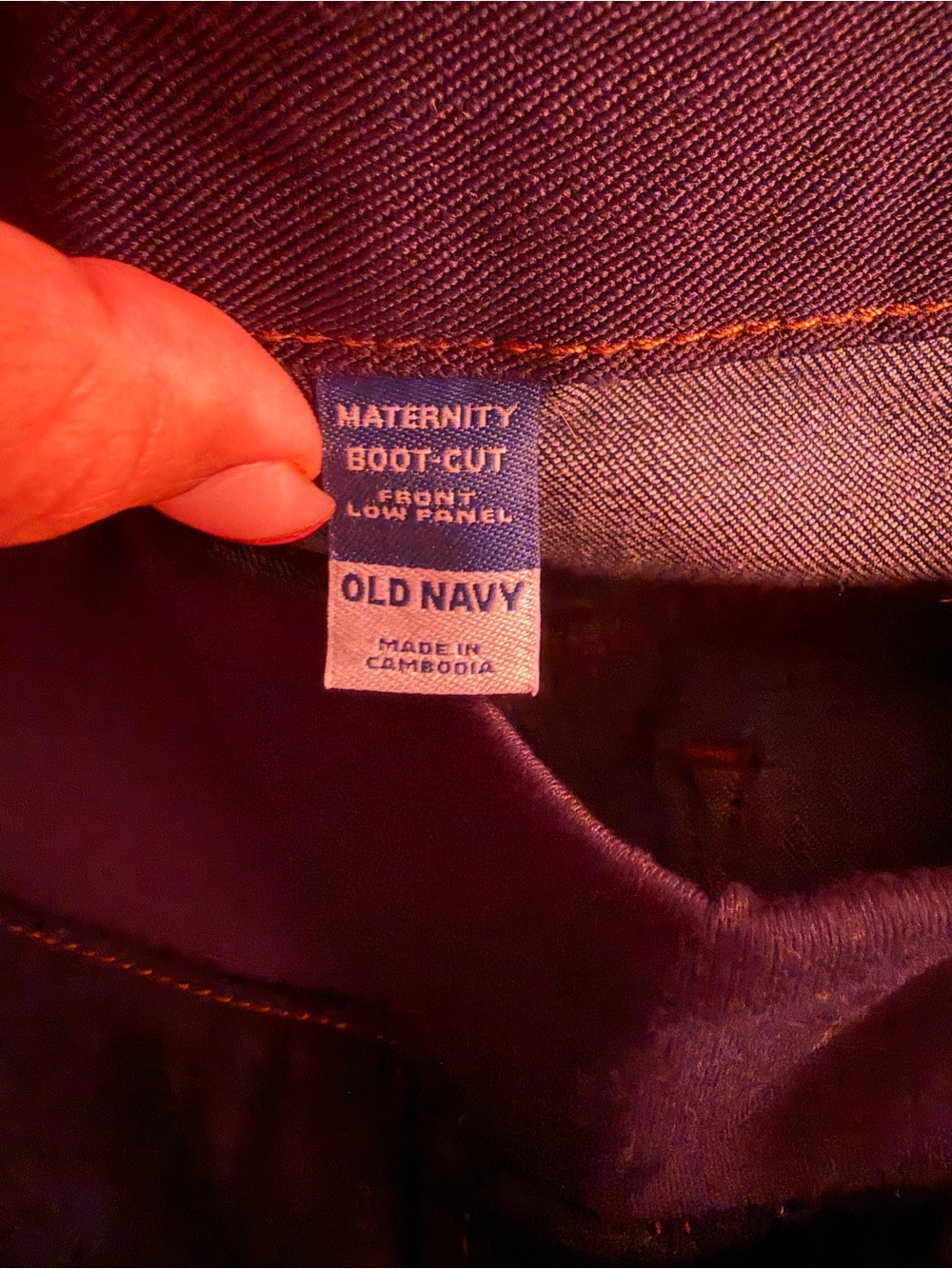 Old Navy Maternity Boot-Cut Jeans in Dark Blue
